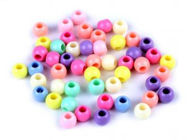 Kunststoff-Perlen Ø 10 mm Pastellfarben Mix